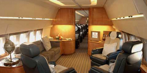 Boeing 757 VIP cabin for Houston charter