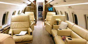 Challenger 601 view for Houston charter