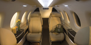 Embraer Phenom 300 view for Houston charter