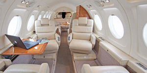 Falcon 50 view for Houston charter