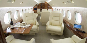Falcon 900 view for Houston charter