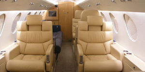 Hawker 1000 view for Houston charter