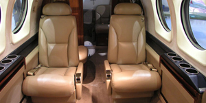 King Air 90 view for Houston charter
