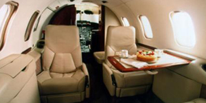 Learjet 31 cabin for Houston charter