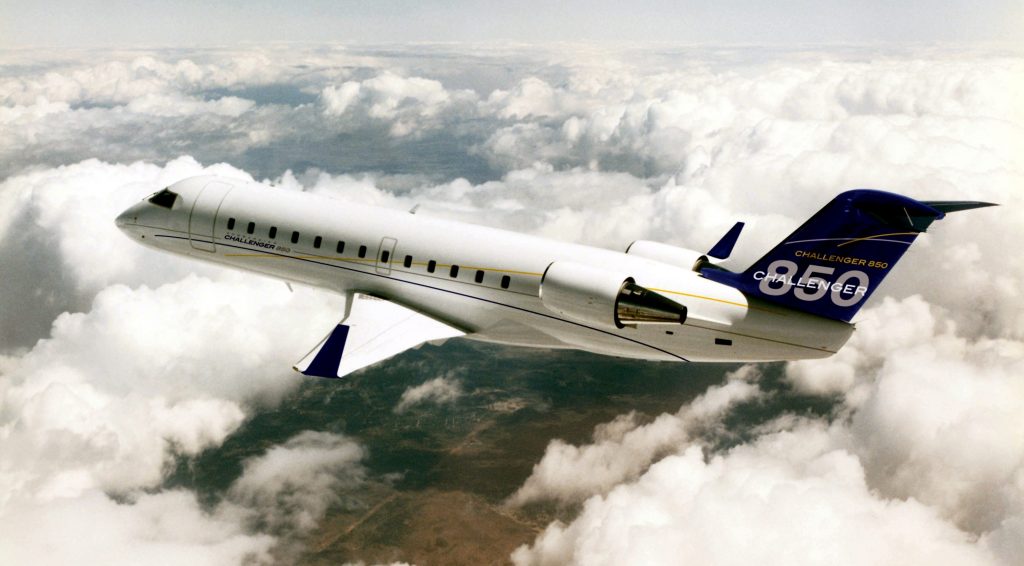 Challenger 850 vip airliner private aircraft for Houston charter