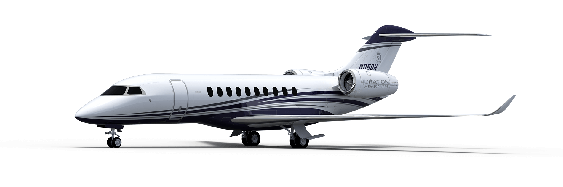 Cessna Citation Hemisphere view for Houston charter