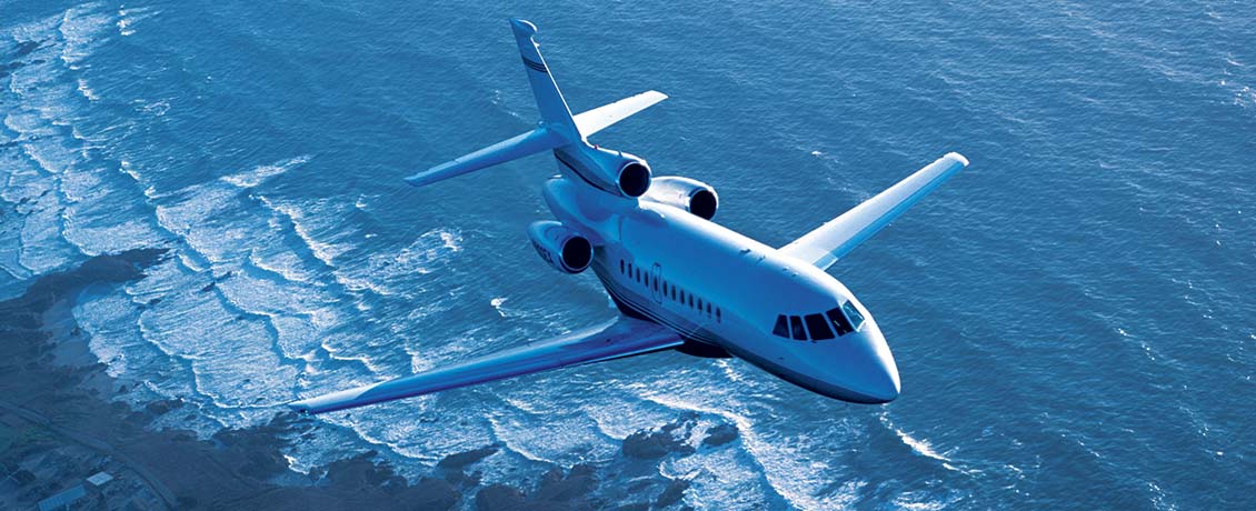Dassault Falcon 900EX cabin for Houston charter