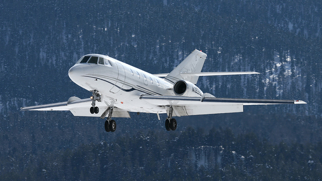 Falcon 20 midsize jet private aircraft for Houston charter