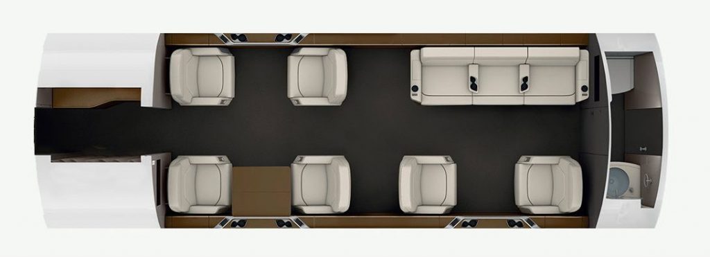Bombardier Challenger 650 view for Houston charter