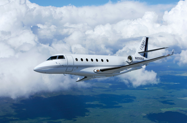 Gulfstream G200 super midsize jet private aircraft for Houston charter