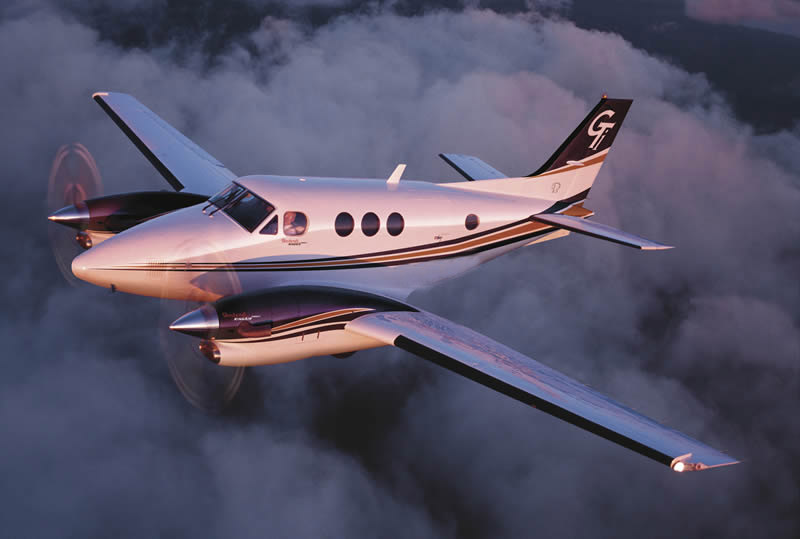 King Air 90 cabin for Houston charter