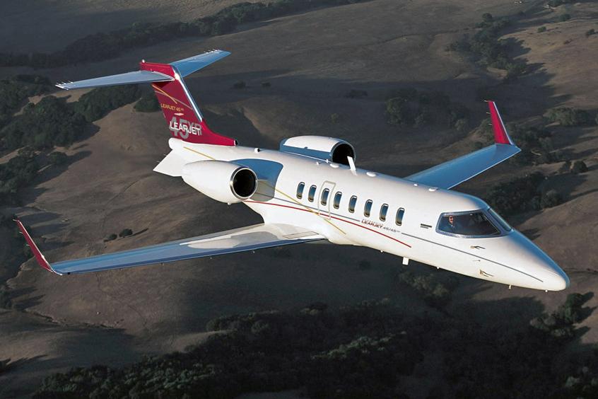 Learjet 45 super light jet private aircraft for Houston charter