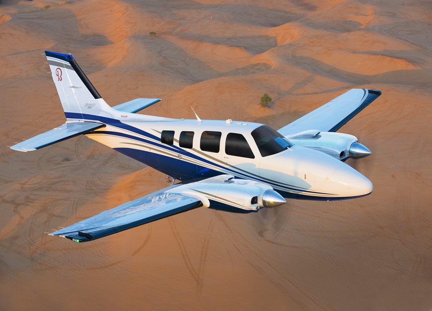 Beech Baron 58 piston private aircraft for Houston charter
