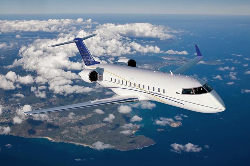 Challenger 850 cabin for Houston charter