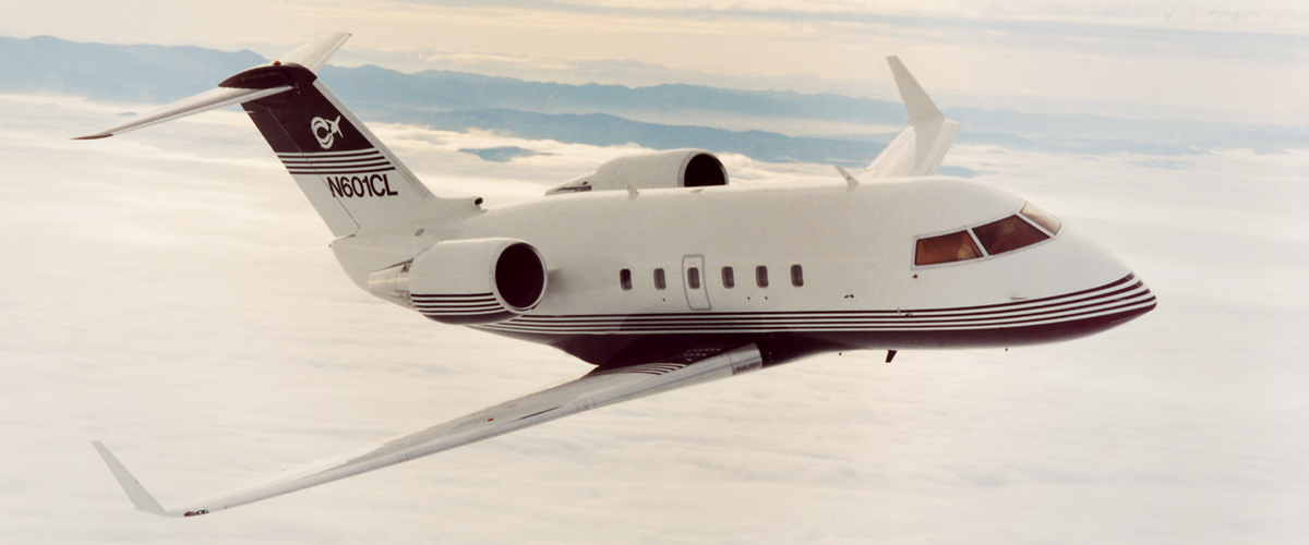 Challenger 601 heavy jet private aircraft for Houston charter